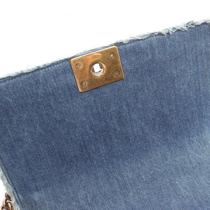 Chanel Shoulder Bag Patchwork Denim Blue Chain — view 6