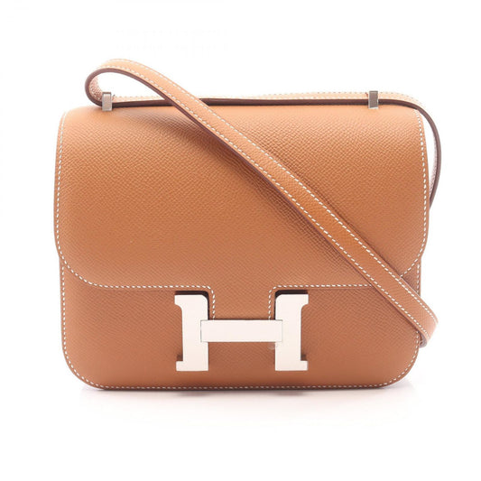 Hermes Shoulder Bag Constance 3 Mini Gold Leather Calf