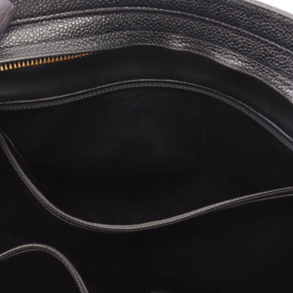 Chanel Tote Triple CC Logo Black Caviar Leather Coco — view 9