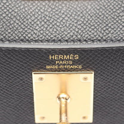 Hermes Handbag Kelly 28 Sellier 2-Way Black Leather Calf — view 4