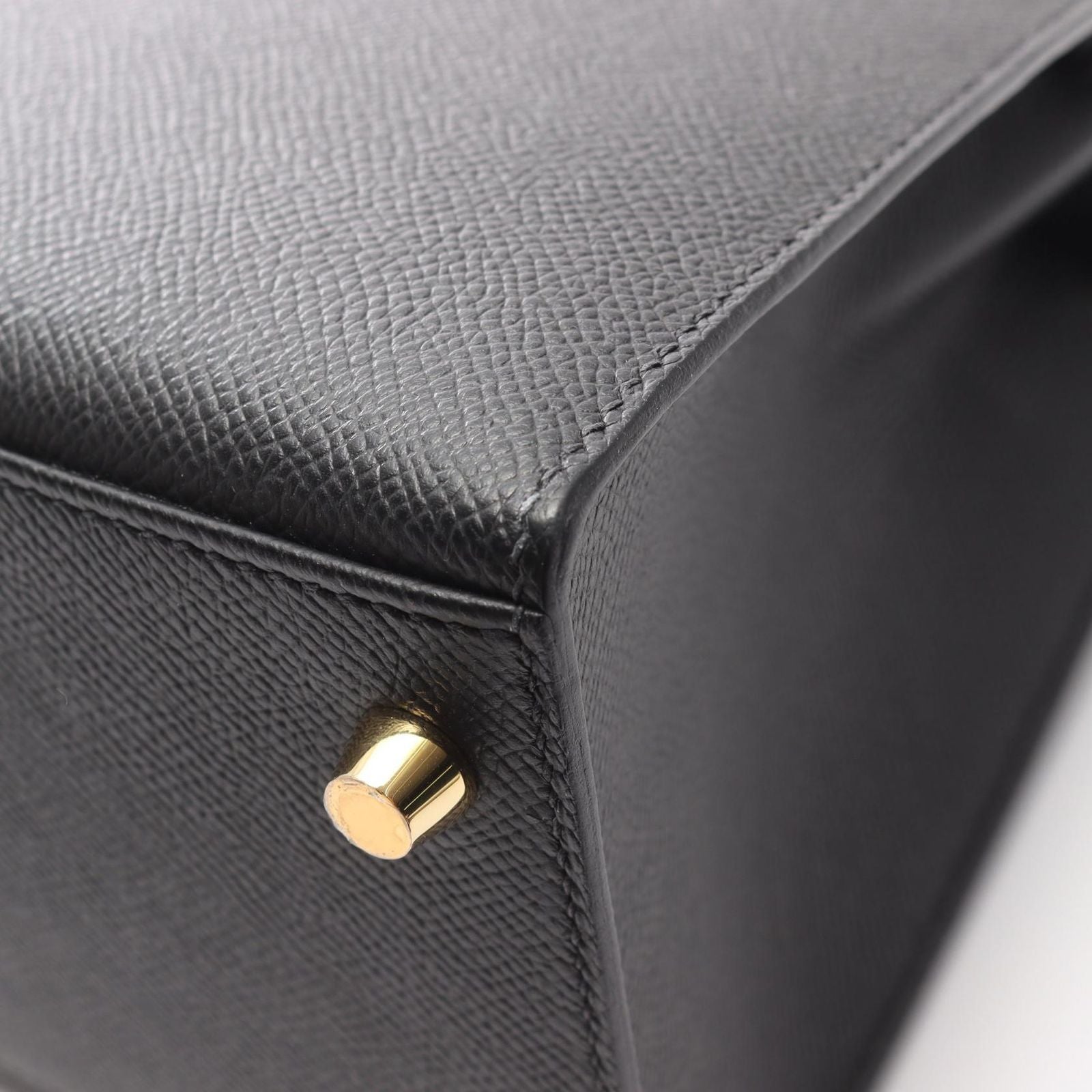 Hermes Handbag Kelly 28 Sellier 2-Way Black Leather Calf — view 8