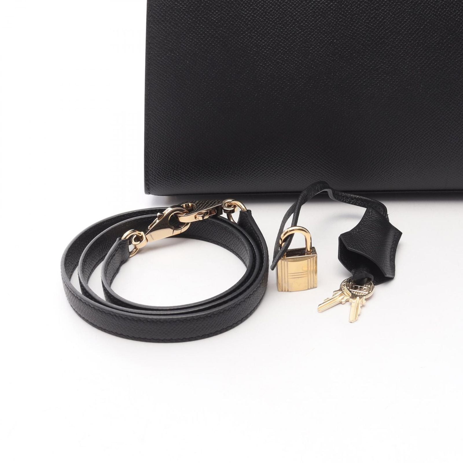 Hermes Handbag Kelly 28 Sellier 2-Way Black Leather Calf — view 6