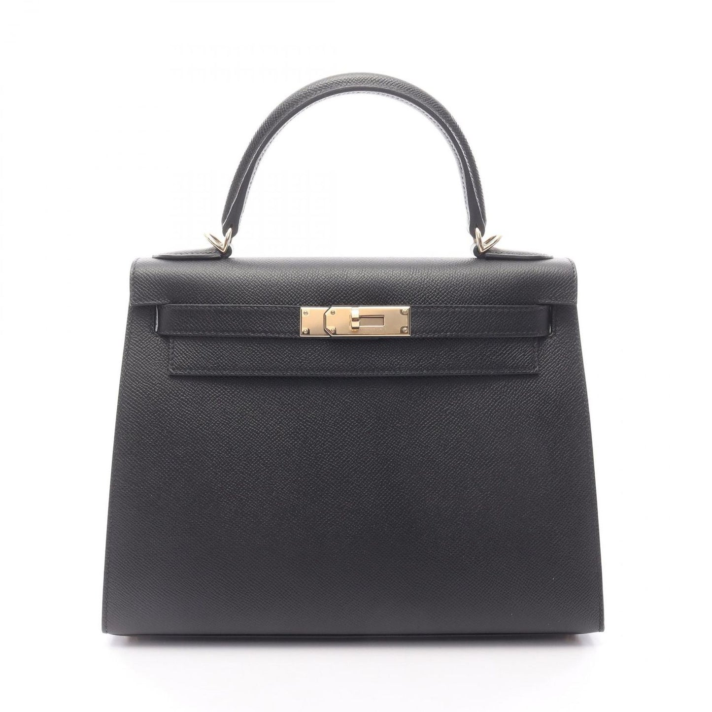 Hermes Handbag Kelly 28 Sellier 2-Way Black Leather Calf