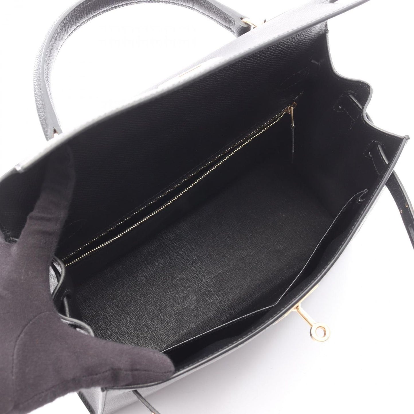 Hermes Handbag Kelly 28 Sellier 2-Way Black Leather Calf — view 3