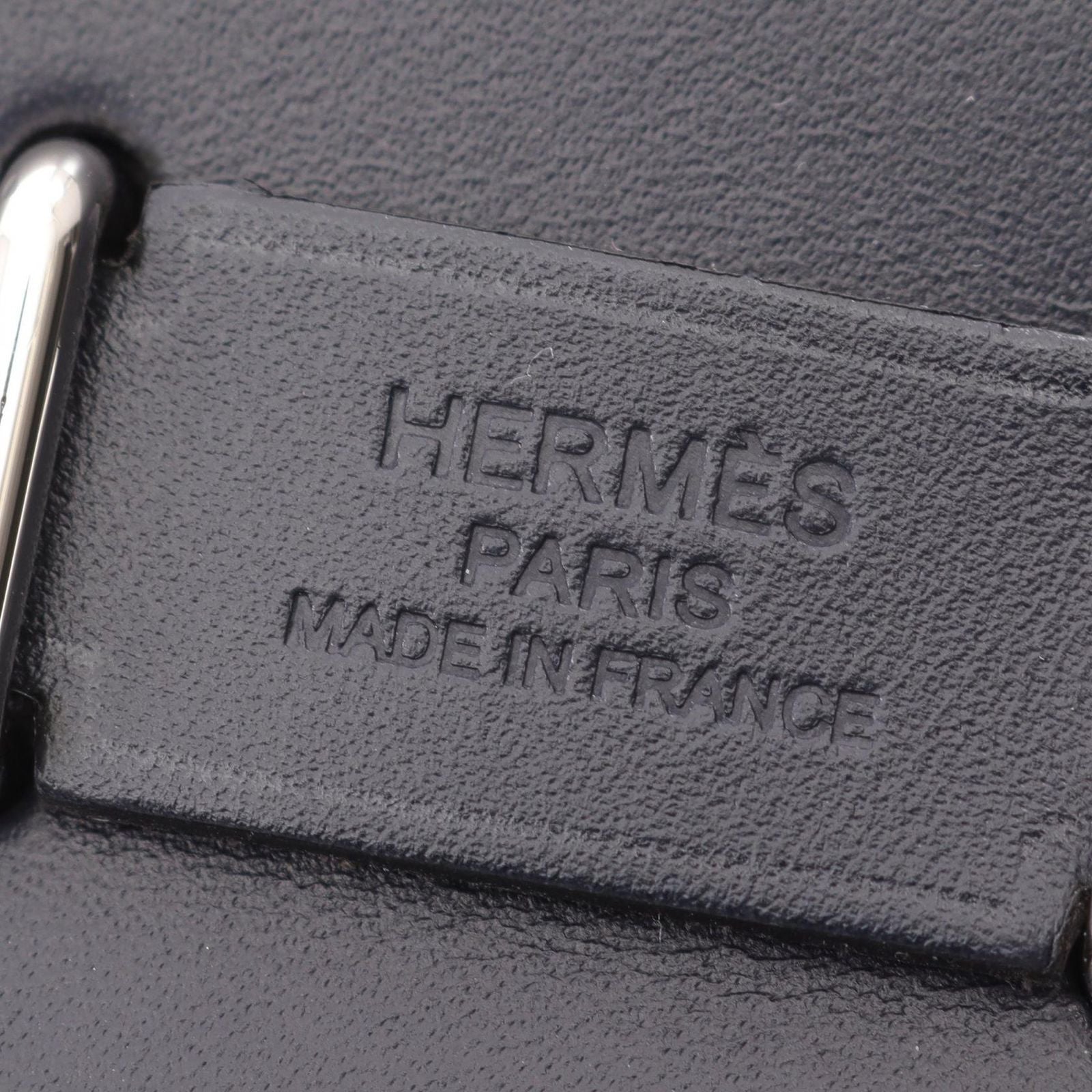 Hermes Shoulder Bag Herbag Zip Mini Black Blue New Canvas Leather Zip PM — view 4