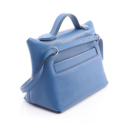 Hermes Handbag 24 Van Quatre 21 Verso Mini 2-Way Blue France Leather Calf Sac — view 2