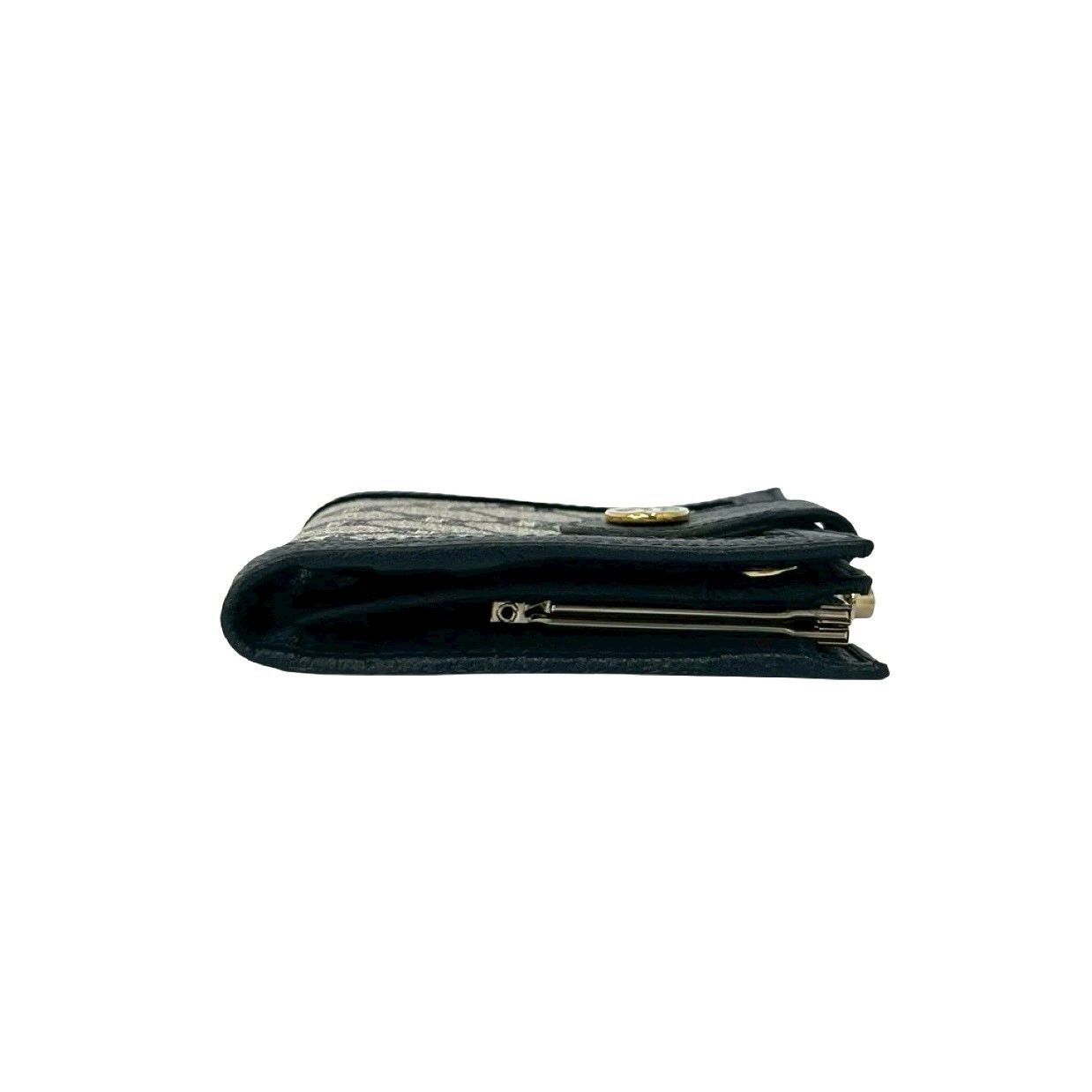 Gucci Vintage Plus Logo Leather Clasp Bifold Wallet Navy — view 5