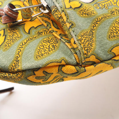 Loewe Waist Bag Paula's Ibiza Anagram Green Yellow Canvas — view 5