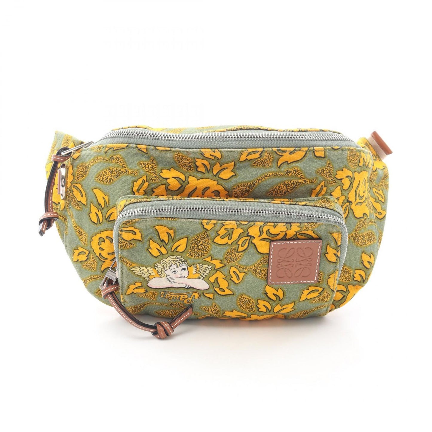 Loewe Waist Bag Paula's Ibiza Anagram Green Yellow Canvas