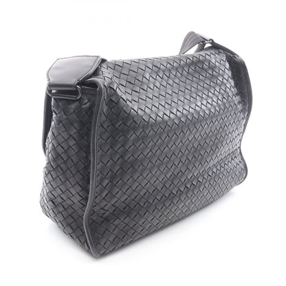Bottega Veneta Shoulder Bag Intrecciato Black Leather — view 2
