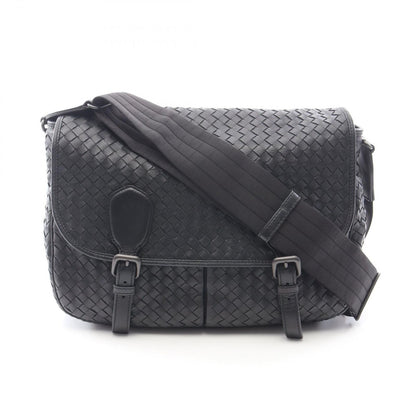 Bottega Veneta Shoulder Bag Intrecciato Black Leather