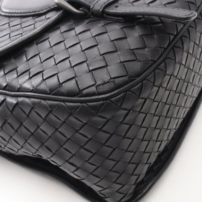 Bottega Veneta Shoulder Bag Intrecciato Black Leather — view 7