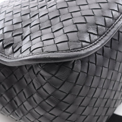 Bottega Veneta Shoulder Bag Intrecciato Black Leather — view 5