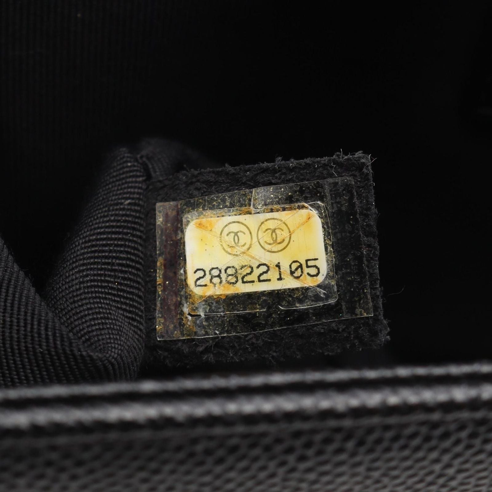 Chanel Shoulder Bag Black Caviar Leather Chain — view 5