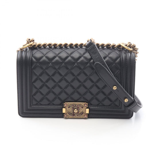 Chanel Shoulder Bag Black Lambskin Chain