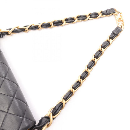 Chanel Shoulder Bag Quilted Small Flap Black Lambskin Chain — view 9