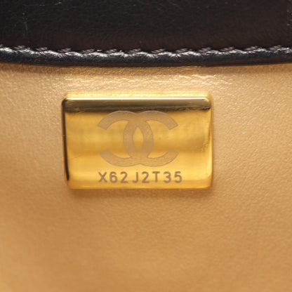 Chanel Shoulder Bag Quilted Small Flap Black Lambskin Chain — view 5