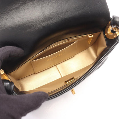 Chanel Shoulder Bag Quilted Small Flap Black Lambskin Chain — view 3