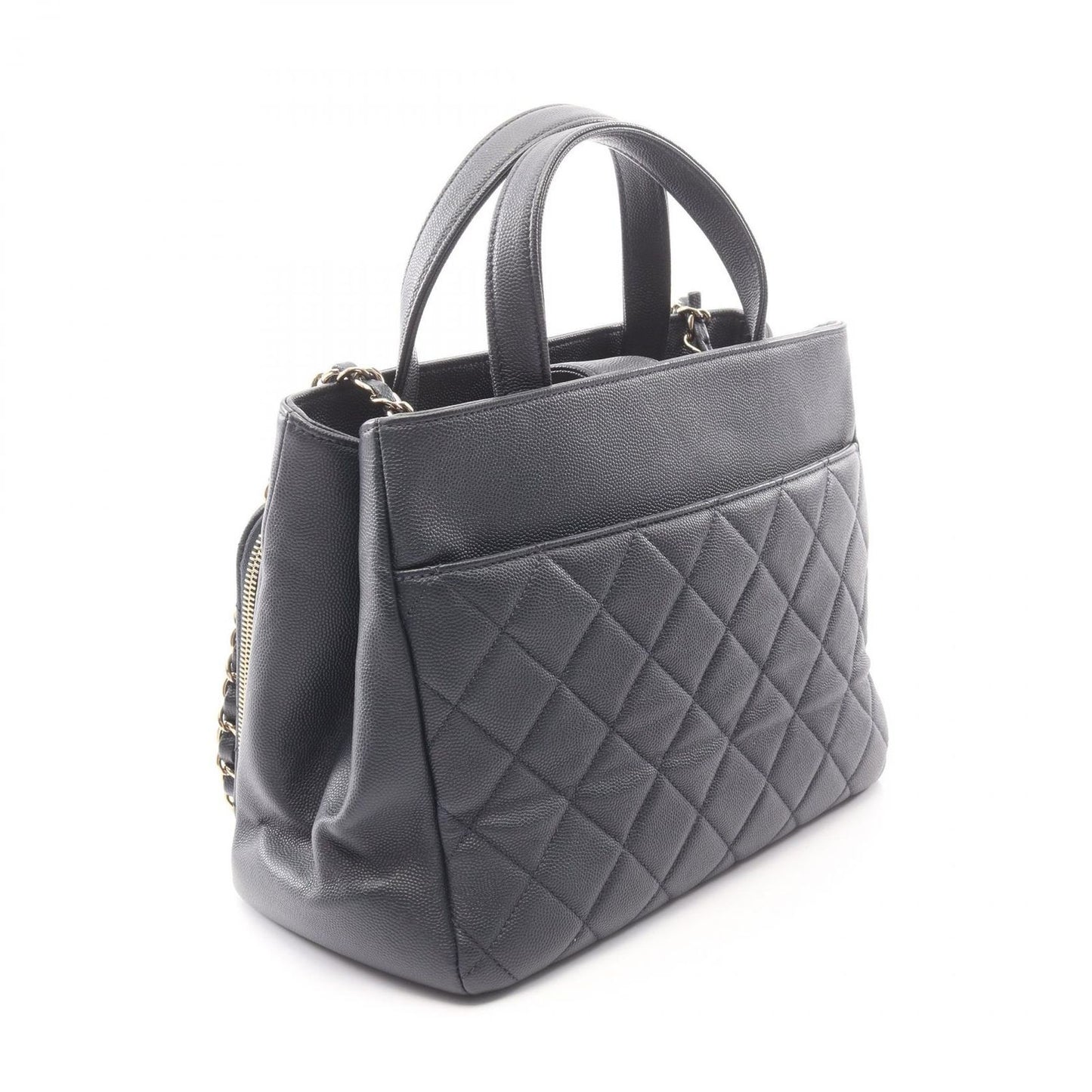 Chanel Shoulder Bag Business Affinity Quilted 2-Way Navy Caviar Leather — view 2