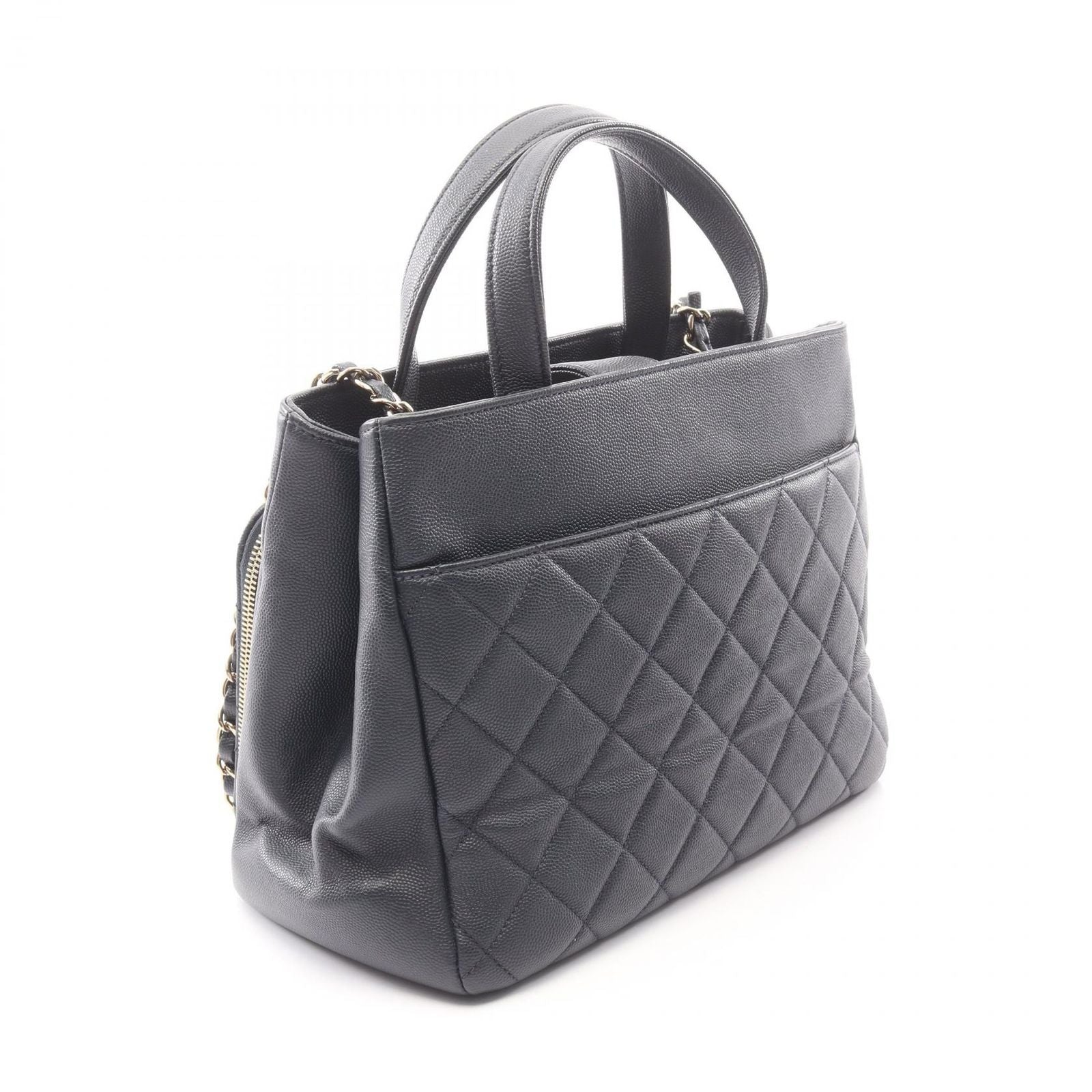 Chanel Shoulder Bag Business Affinity Quilted 2-Way Navy Caviar Leather — view 2