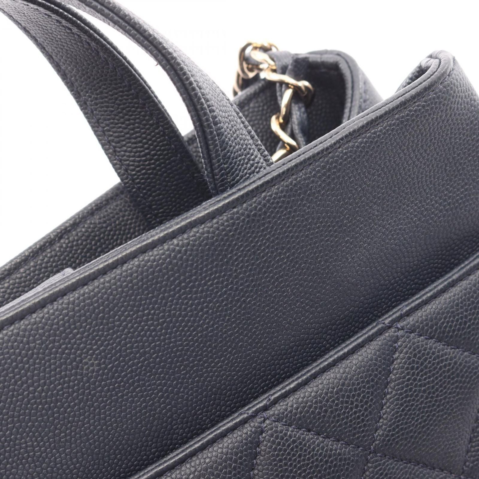 Chanel Shoulder Bag Business Affinity Quilted 2-Way Navy Caviar Leather — view 7