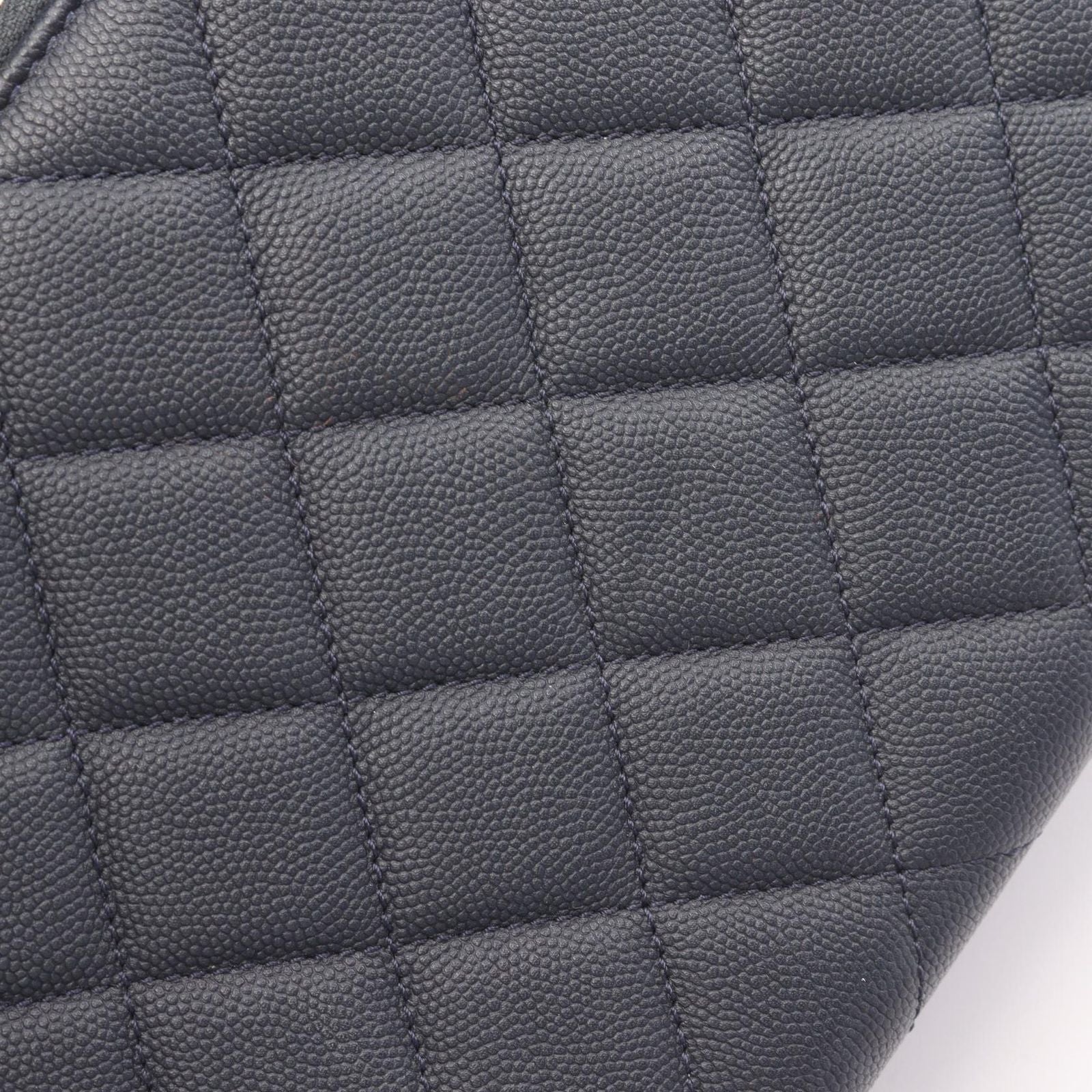 Chanel Shoulder Bag Business Affinity Quilted 2-Way Navy Caviar Leather — view 8