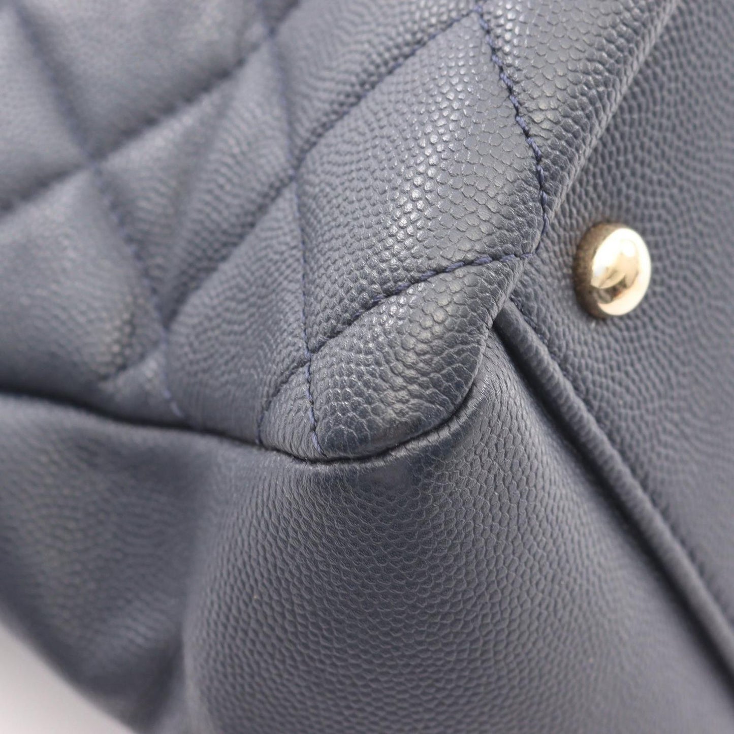 Chanel Shoulder Bag Business Affinity Quilted 2-Way Navy Caviar Leather — view 6