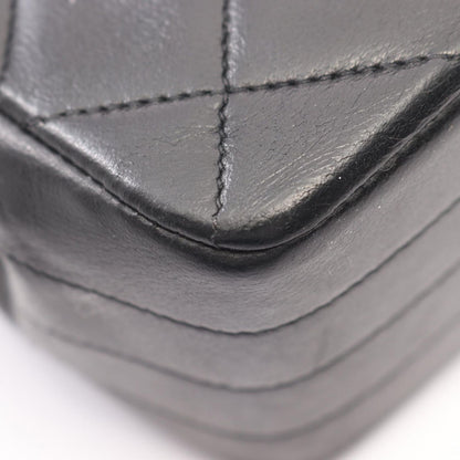 Chanel Shoulder Bag Quilted Vintage Black Lambskin Chain — view 9