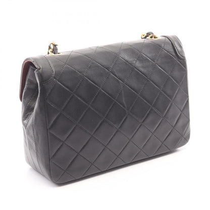 Chanel Shoulder Bag Quilted Vintage Black Lambskin Chain — view 2