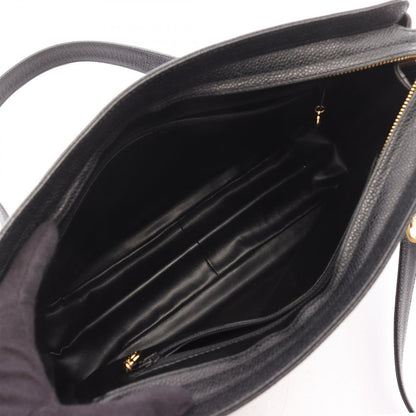 Chanel Tote Triple CC Logo Black Caviar Leather Coco — view 3
