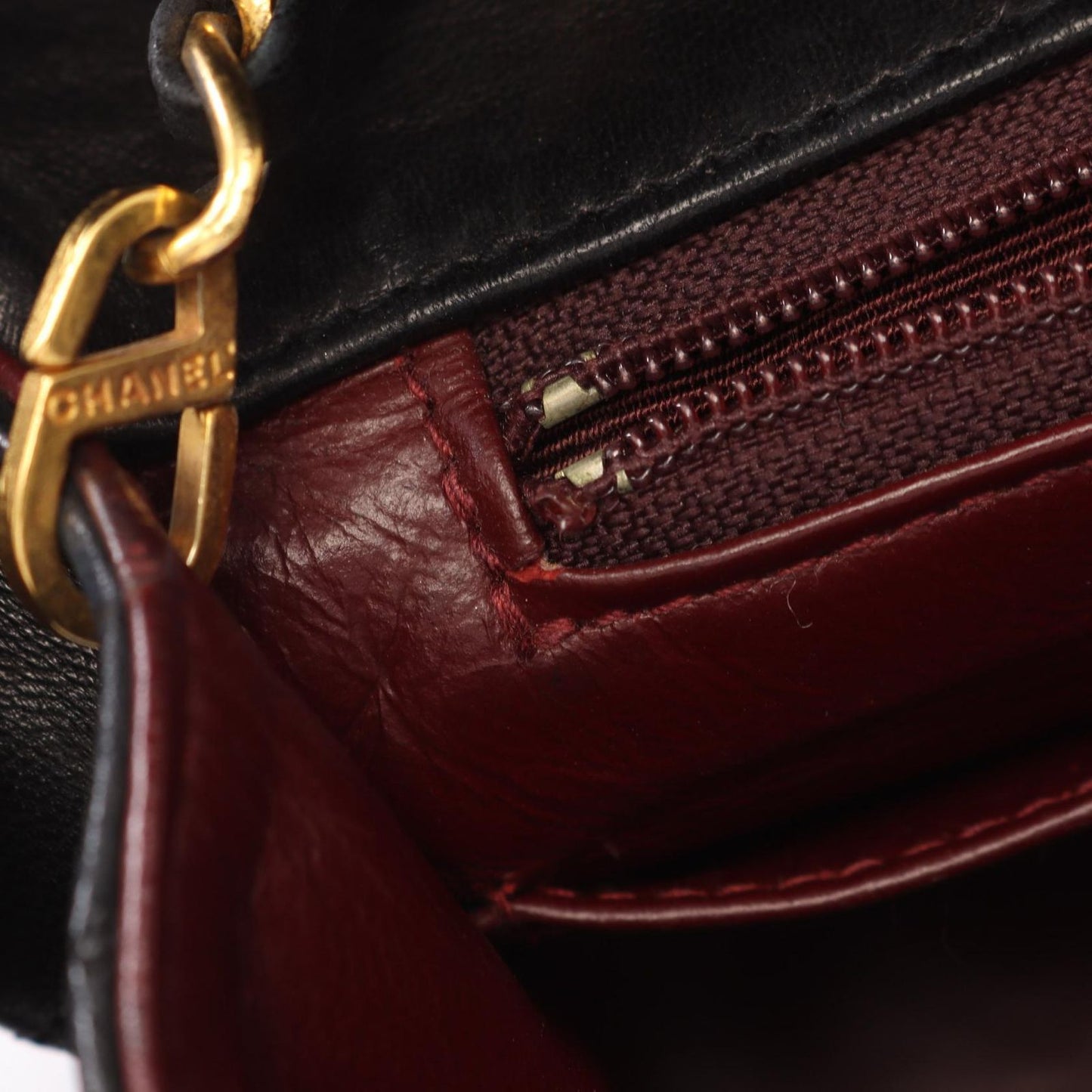 Chanel Shoulder Bag Full Flap Quilted Black Lambskin Chain — view 6