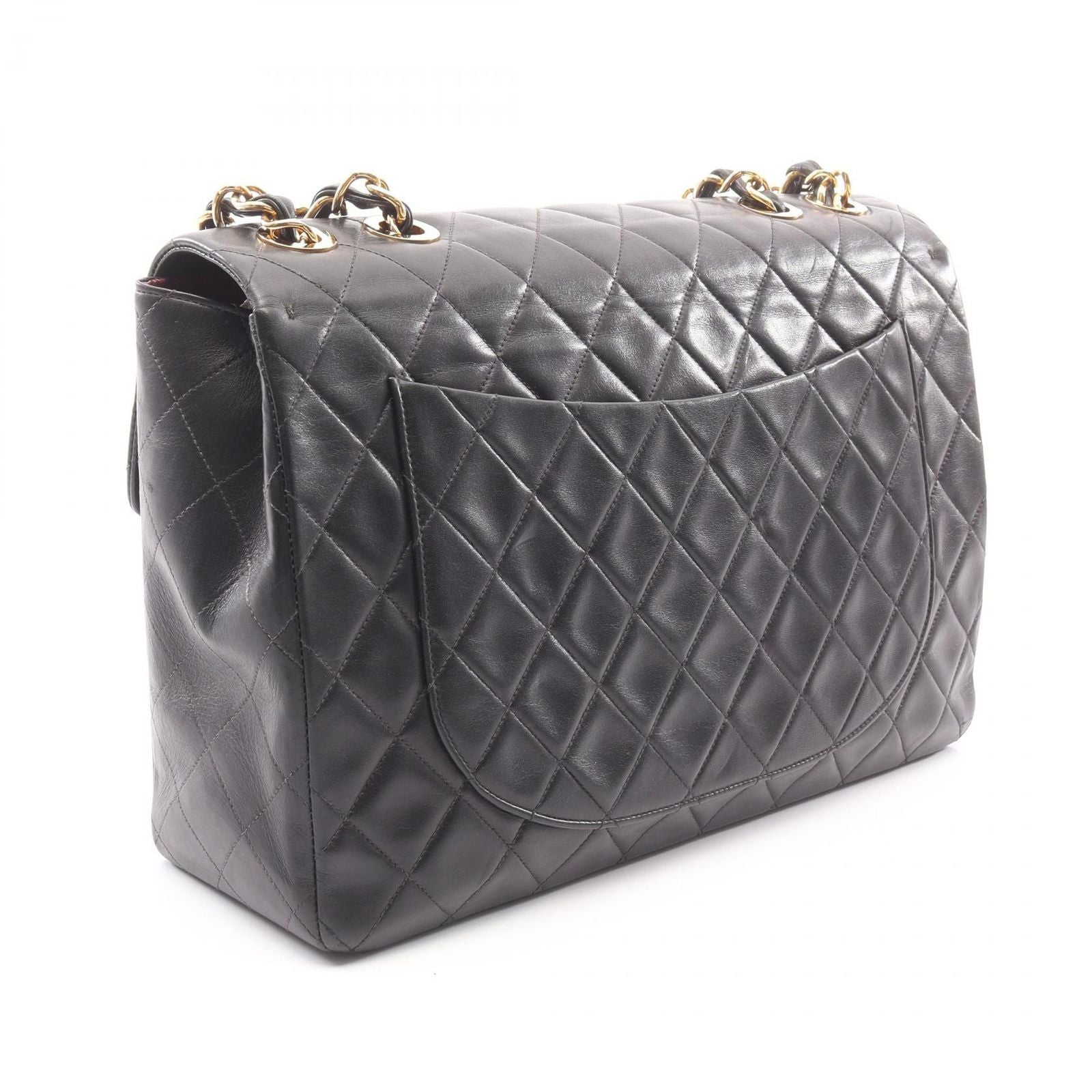 Chanel Shoulder Bag Big Quilted 34 Black Lambskin Chain — view 2