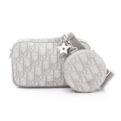 Dior Shoulder Bag Kids Multi Function Small White Oblique Gray Canvas