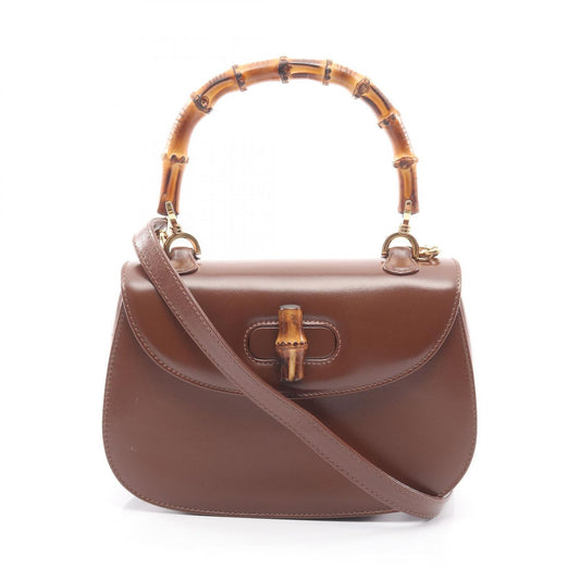 Gucci Handbag Bamboo 2-Way 000 Brown Leather
