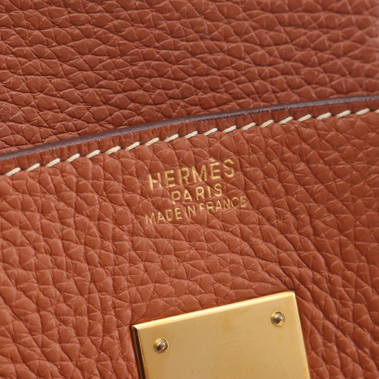 Hermes Handbag Birkin 30 Gold Leather — view 4