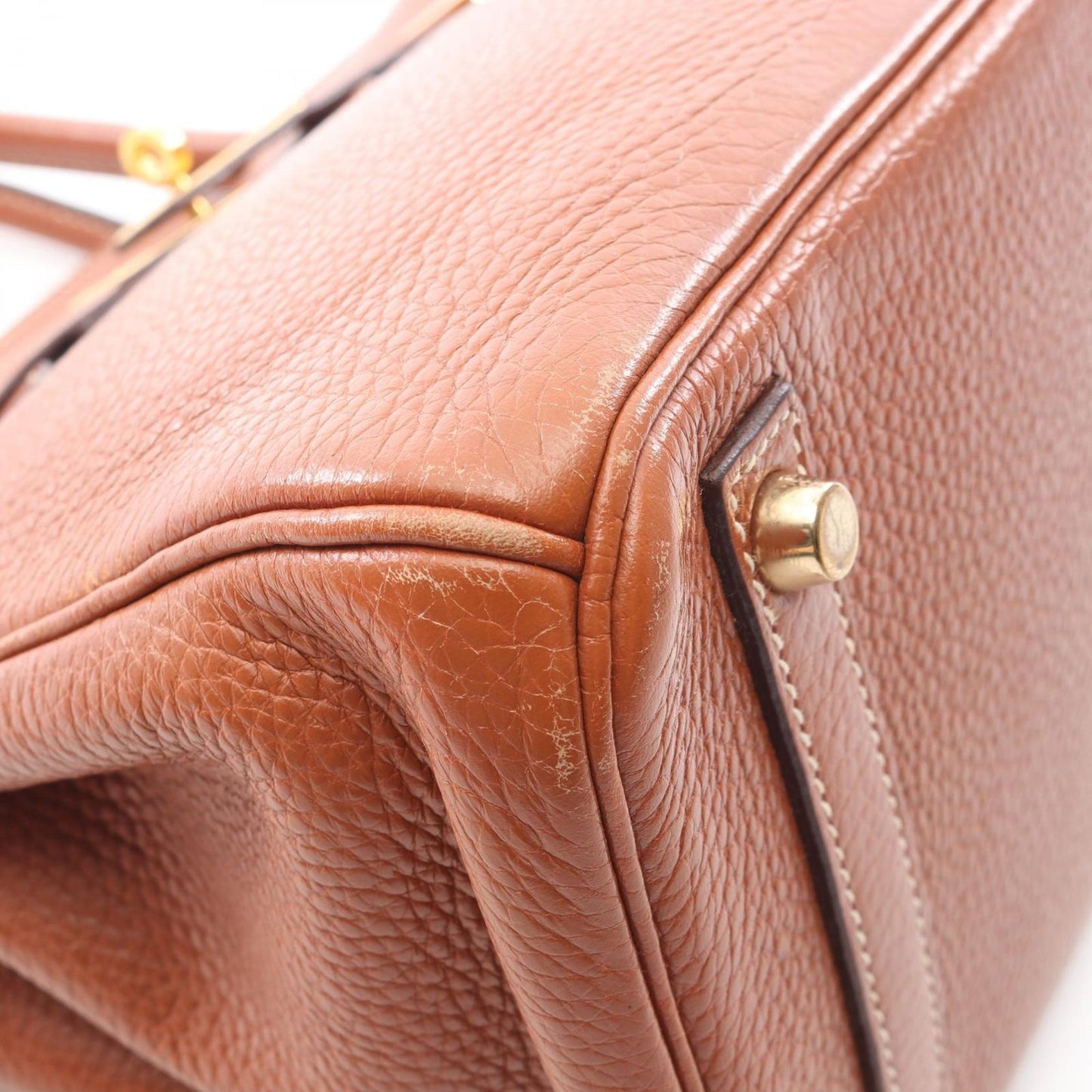 Hermes Handbag Birkin 30 Gold Leather — view 8