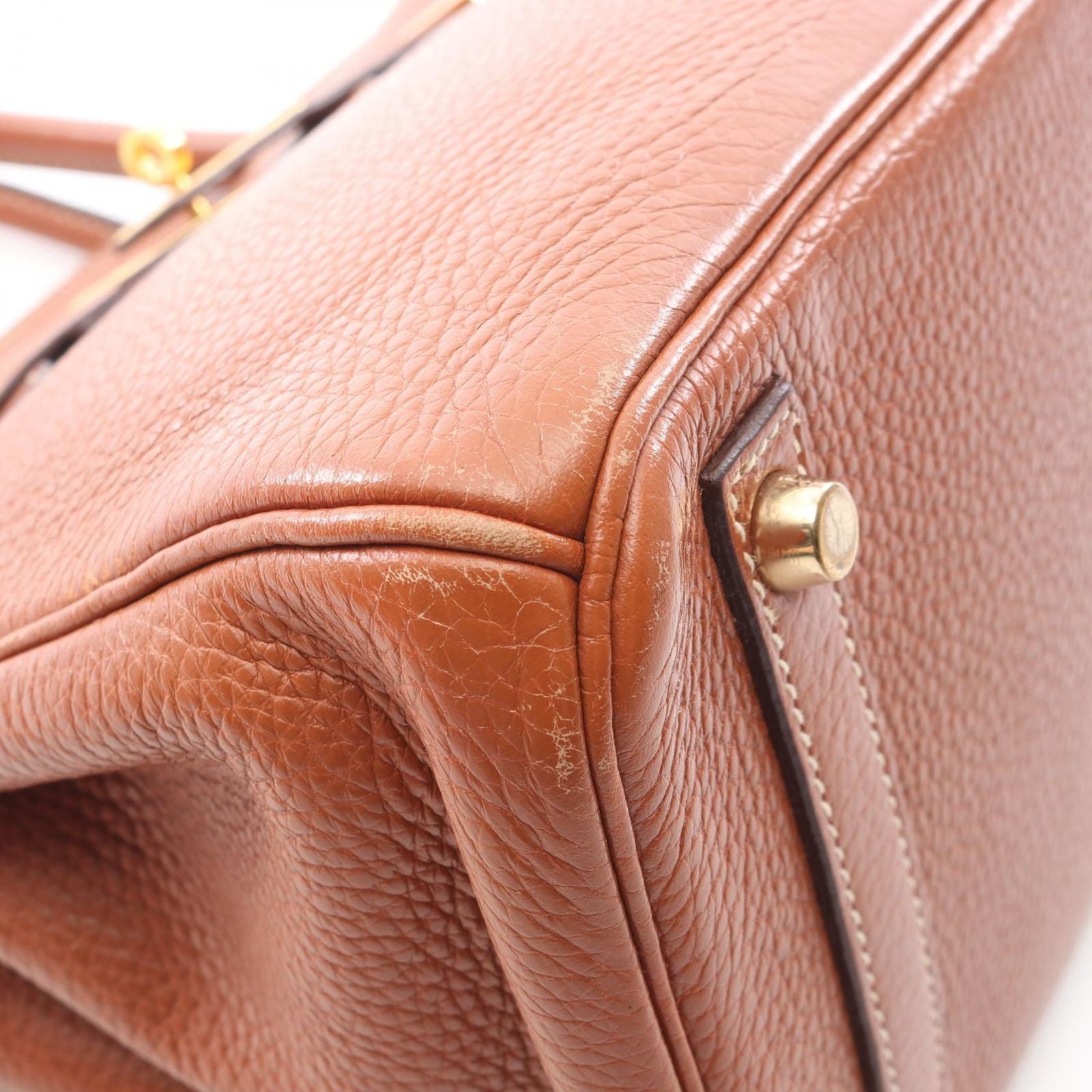 Hermes Handbag Birkin 30 Gold Leather — view 8