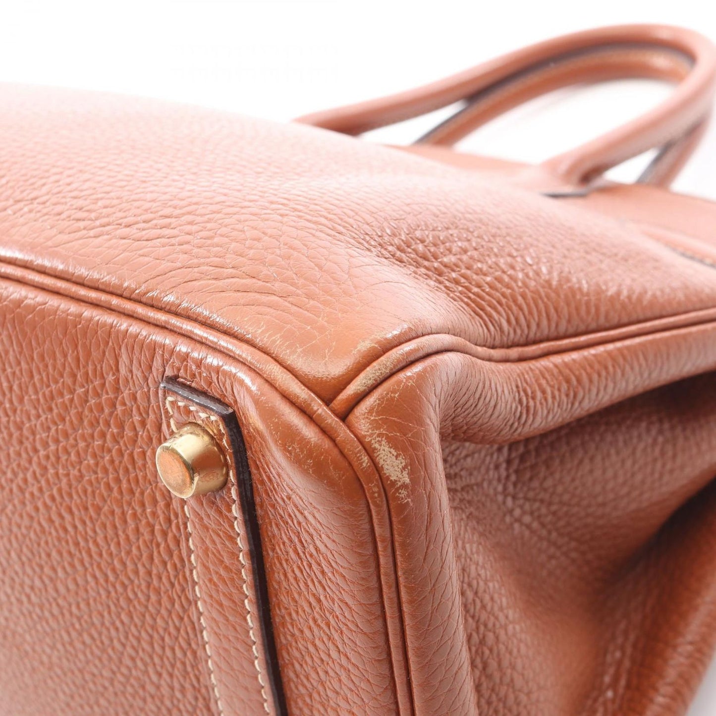 Hermes Handbag Birkin 30 Gold Leather — view 9