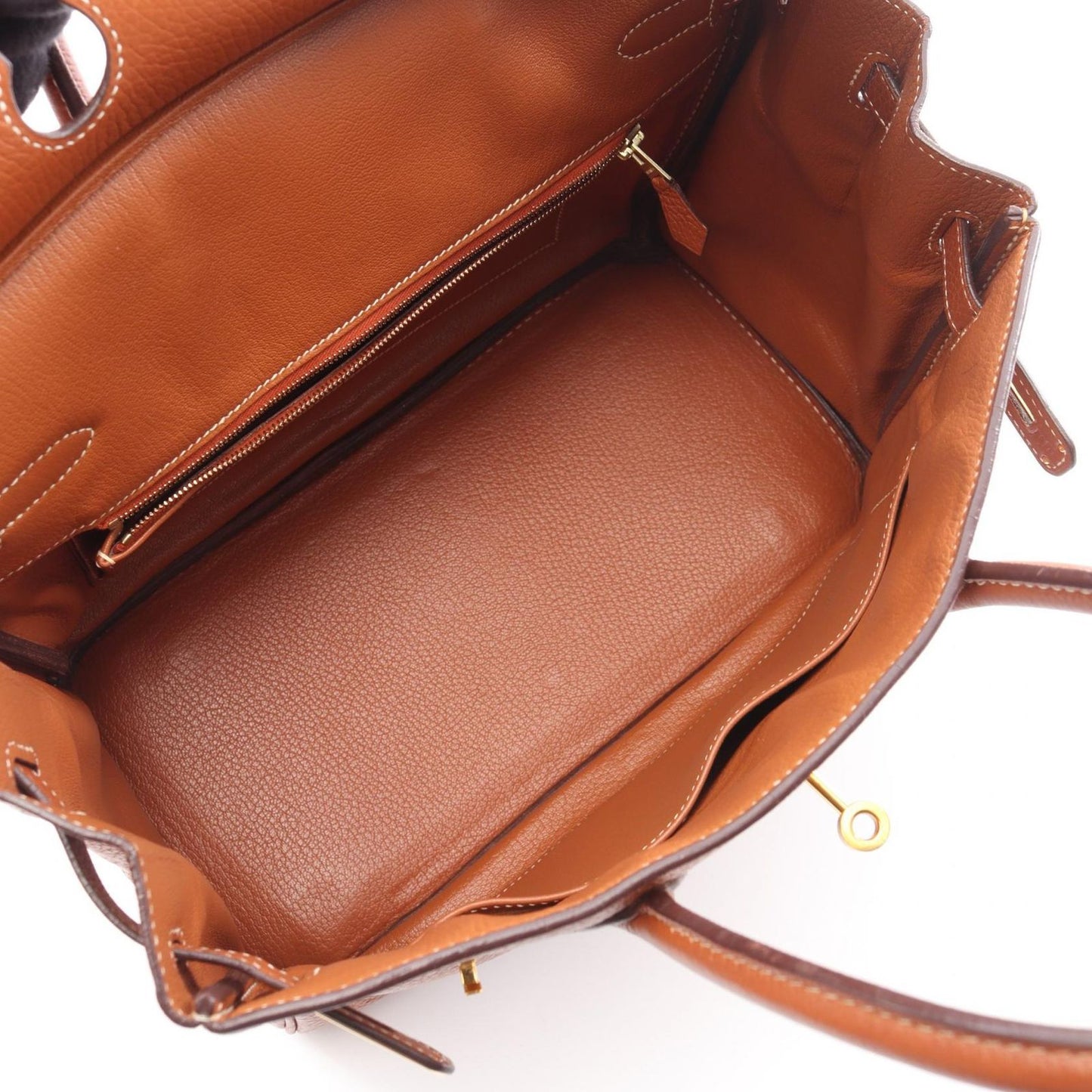 Hermes Handbag Birkin 30 Gold Leather — view 3