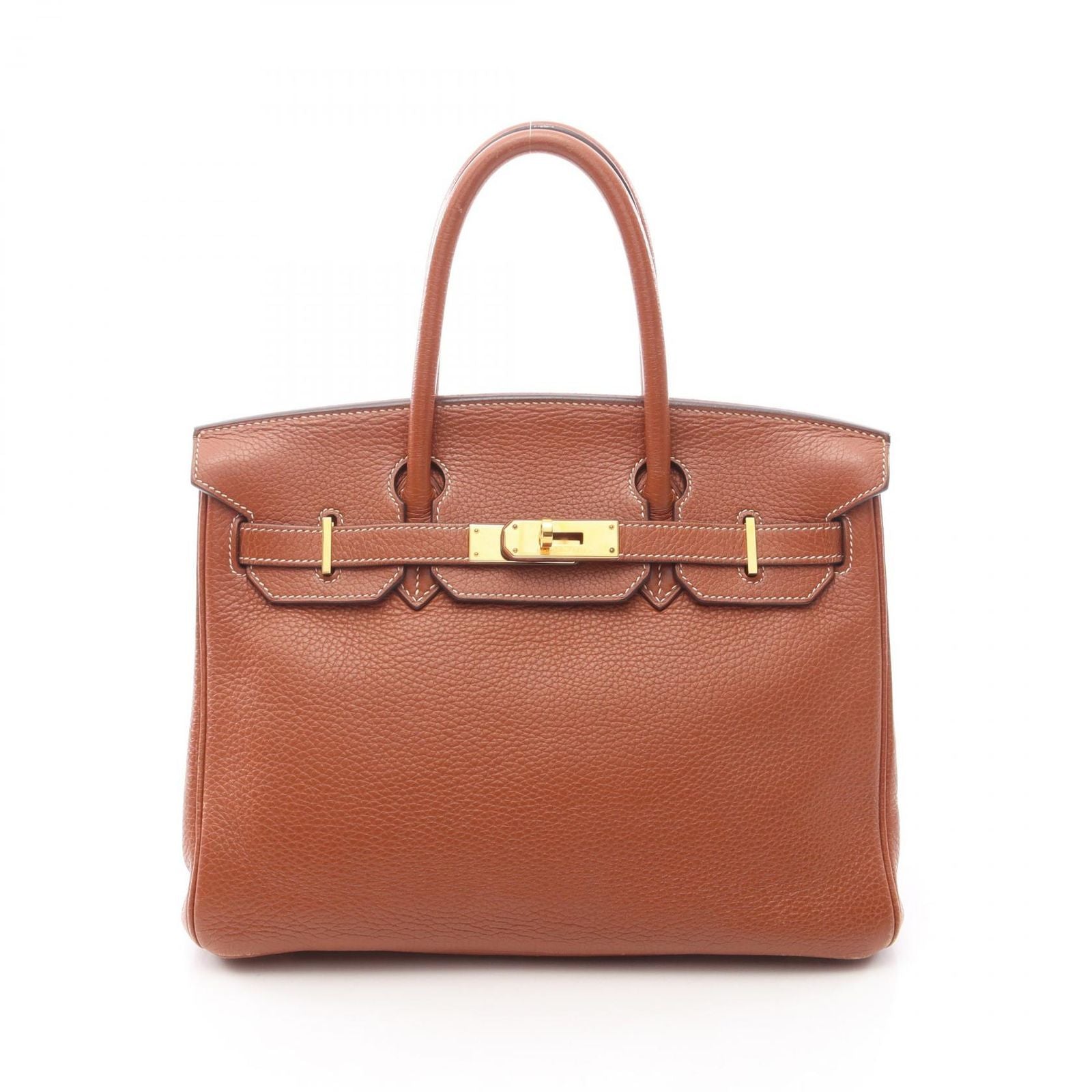 Hermes Handbag Birkin 30 Gold Leather