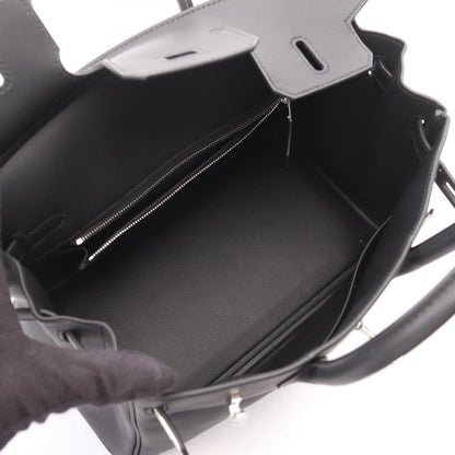 Hermes Handbag Birkin 25 Black Leather Calf — view 3