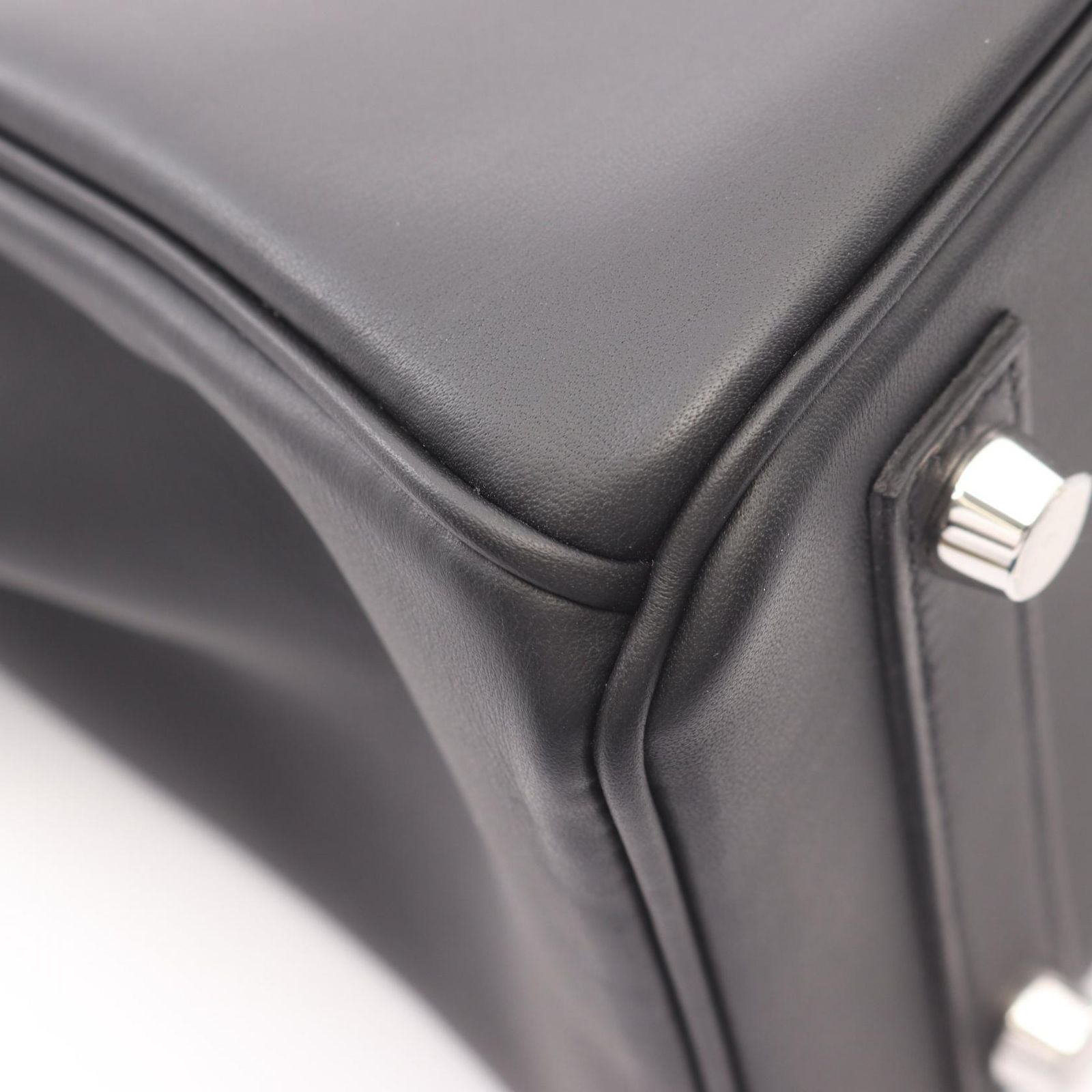 Hermes Handbag Birkin 25 Black Leather Calf — view 6