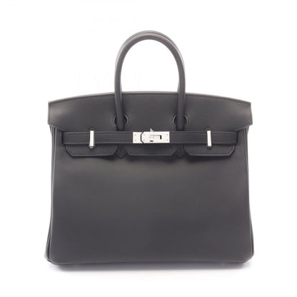 Hermes Handbag Birkin 25 Black Leather Calf