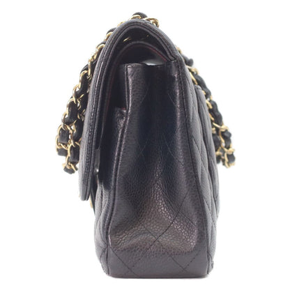 Chanel Black Caviar Gold Quilted 25 Shoulder Bag — view 4