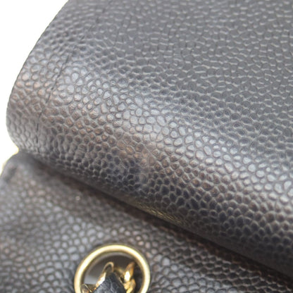 Chanel Black Caviar Gold Quilted 25 Shoulder Bag — view 7
