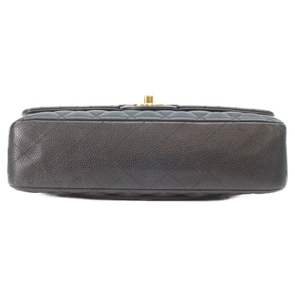 Chanel Black Caviar Gold Quilted 25 Shoulder Bag — view 5