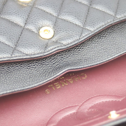 Chanel Black Caviar Gold Quilted 25 Shoulder Bag — view 9