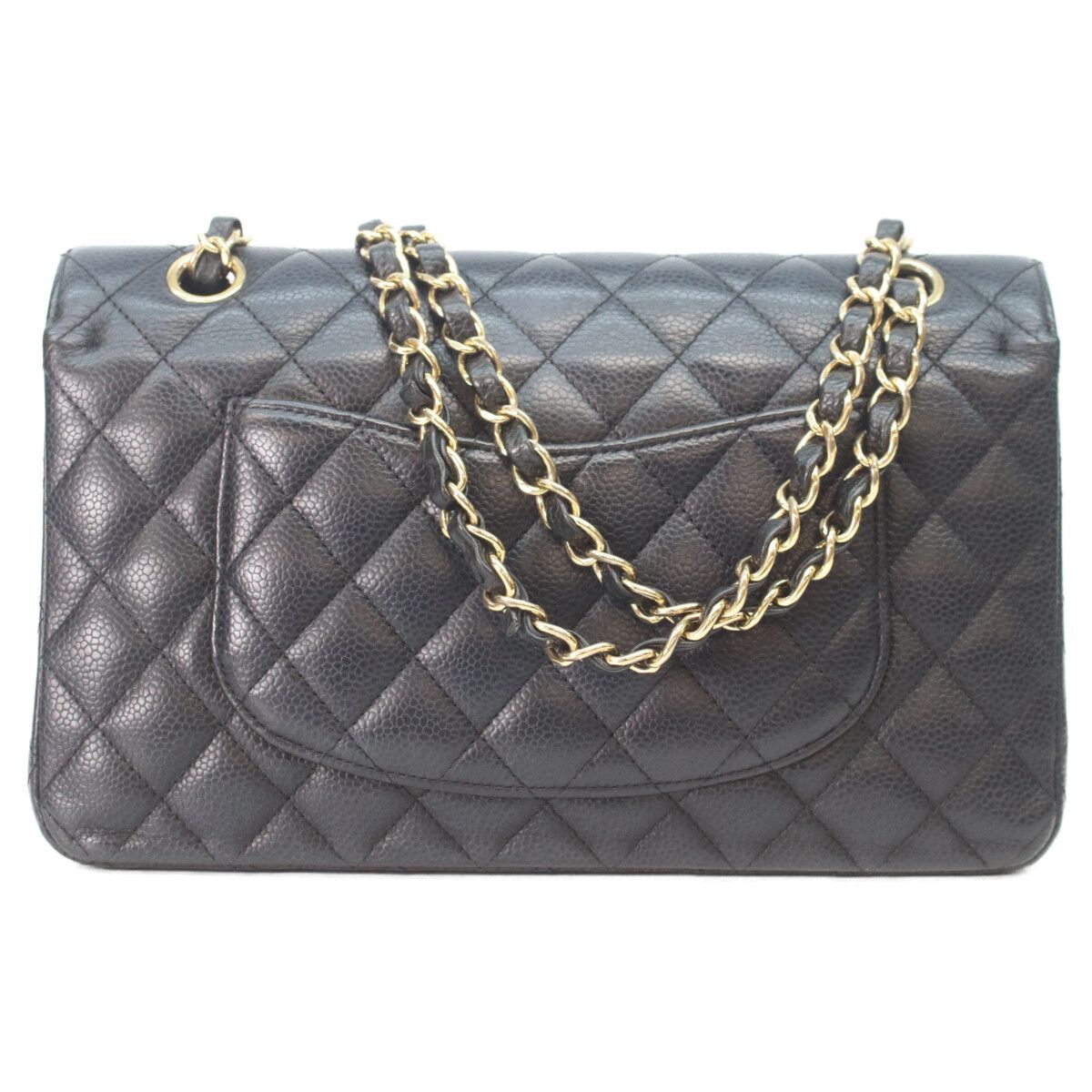 Chanel Black Caviar Gold Quilted 25 Shoulder Bag — view 3