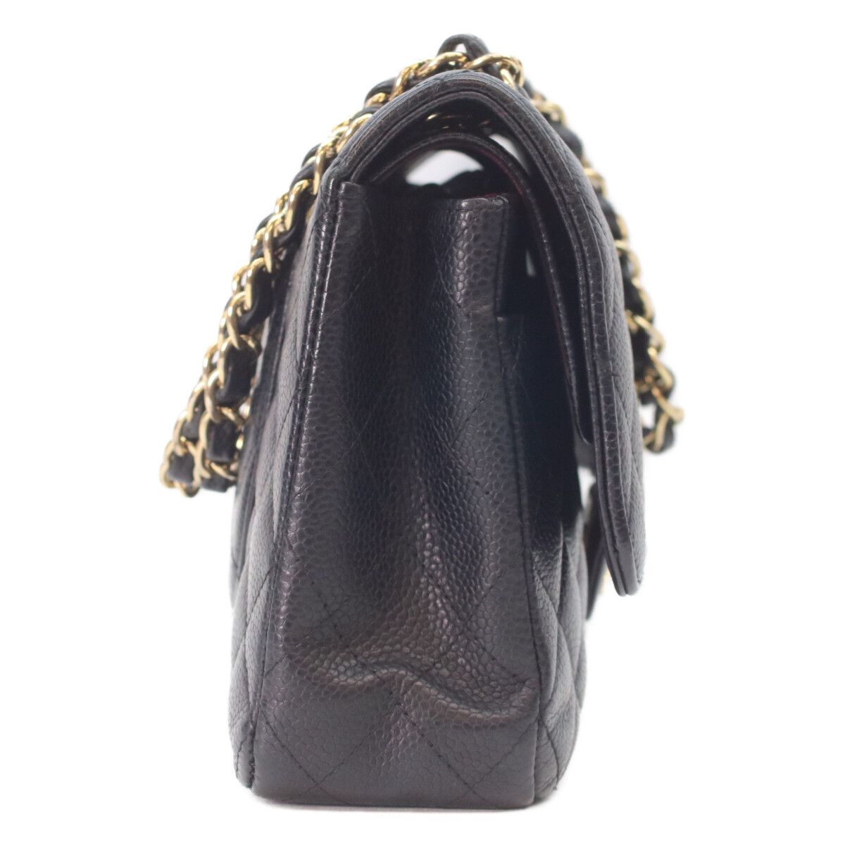 Chanel Black Caviar Gold Quilted 25 Shoulder Bag — view 2