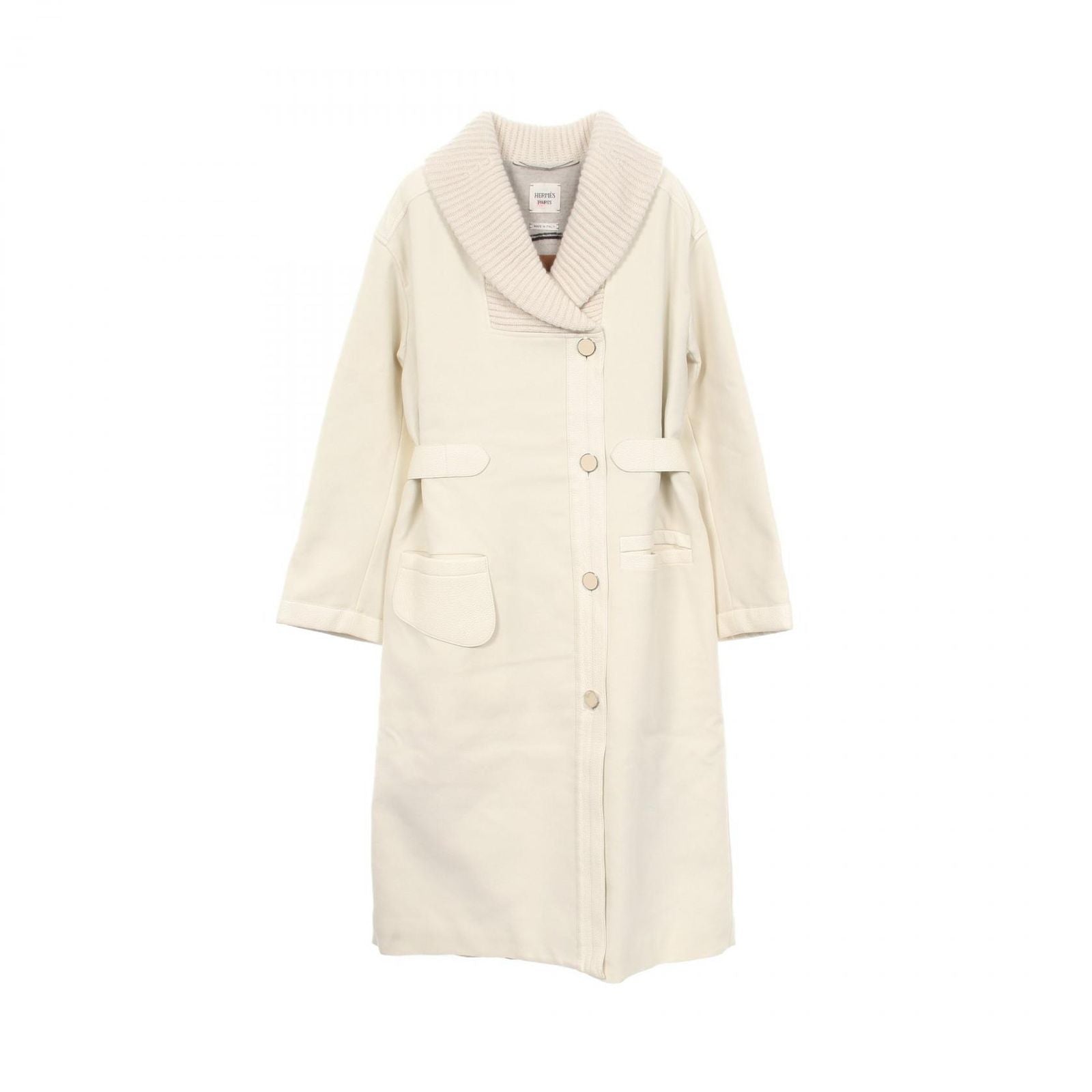 Hermes Knit Switch Nylon Wool Coat